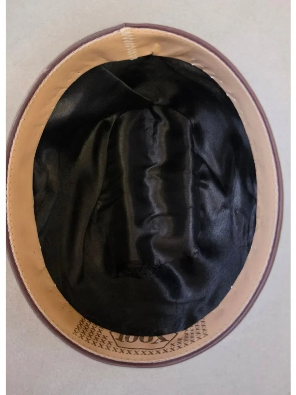 VINTAGE Larry Mahan 100X Pure Fur Felt Cowboy Hat - Silver Belly/Natural - Custo - Picture 7 of 8